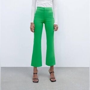Zara Green Mini Flare Pants